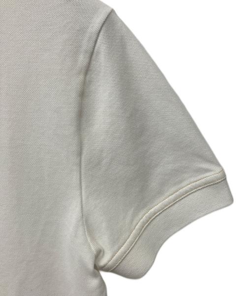 LACOSTE（ラコステ）LACOSTE (ラコステ) ストライプリブニットカラーストレッチポロシャツ ホワイト サイズ:Sの古着・服飾アイテム