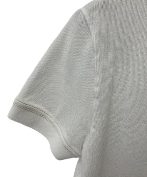LACOSTE（ラコステ）LACOSTE (ラコステ) ストライプリブニットカラーストレッチポロシャツ ホワイト サイズ:Sの古着・服飾アイテム