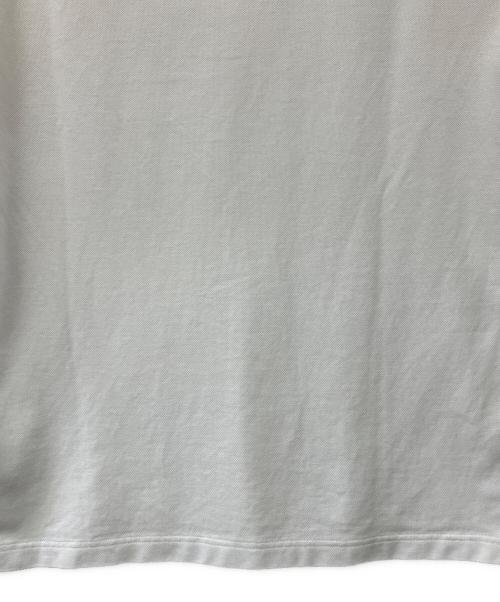 LACOSTE（ラコステ）LACOSTE (ラコステ) ストライプリブニットカラーストレッチポロシャツ ホワイト サイズ:Sの古着・服飾アイテム