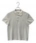 LACOSTE（ラコステ）の古着「ストライプリブニットカラーストレッチポロシャツ」｜ホワイト