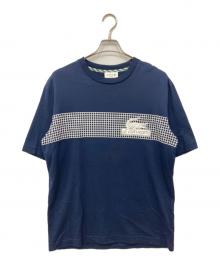 LACOSTE（ラコステ）の古着「クラシックテニスプリントルーズフィットTシャツ」｜ネイビー