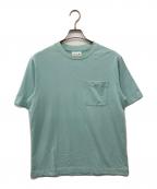 LACOSTEラコステ）の古着「アウトラインクロックポケットTシャツ」｜ライトグリーン