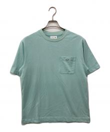 LACOSTE（ラコステ）の古着「アウトラインクロックポケットTシャツ」｜ライトグリーン