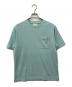 LACOSTE（ラコステ）の古着「アウトラインクロックポケットTシャツ」｜ライトグリーン