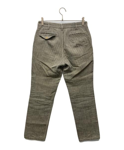 COMME des GARCONS HOMME PLUS（コムデギャルソンオムプリュス）COMME des GARCONS HOMME PLUS (コムデギャルソンオムプリュス) コットンリネンヘリンボーンパンツ グレー サイズ:Sの古着・服飾アイテム