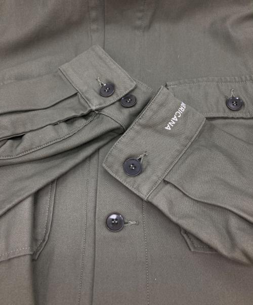 Americana（アメリカーナ）Americana (アメリカーナ) ミリタリーシャツワンピース グリーン サイズ:FREEの古着・服飾アイテム