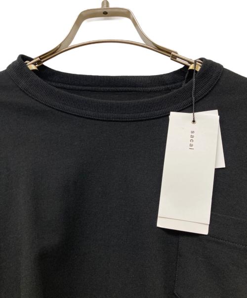 sacai（サカイ）sacai (サカイ) 24SS Nylon Twill x Cotton Jersey T-Shirt ブラック サイズ:3の古着・服飾アイテム