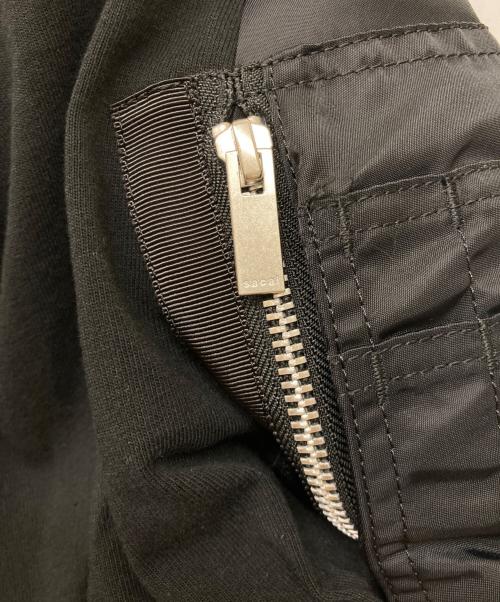 sacai（サカイ）sacai (サカイ) 24SS Nylon Twill x Cotton Jersey T-Shirt ブラック サイズ:3の古着・服飾アイテム