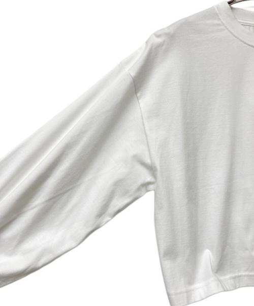 HYKE（ハイク）HYKE (ハイク) クロップドロングスリーブTシャツ ホワイト サイズ:1の古着・服飾アイテム