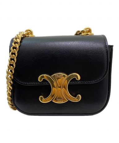 ミニチェーンクロード 中古・古着通販】CELINE (セリーヌ) ミニ チェーン クロード ブラック
