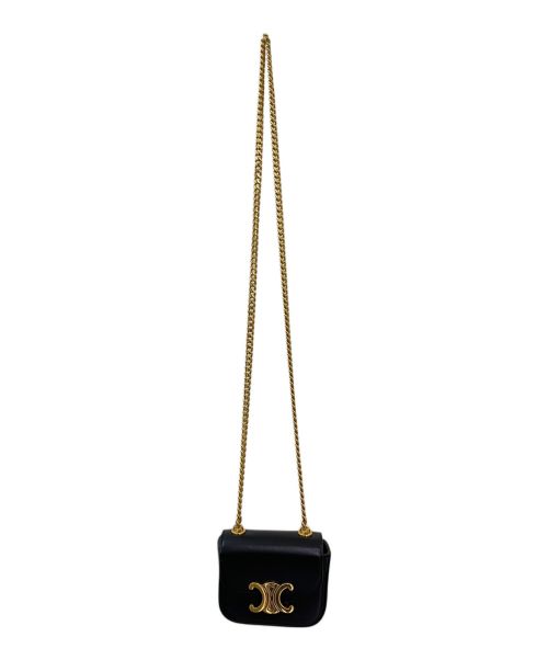 CELINE（セリーヌ）CELINE (セリーヌ) ミニ チェーン クロード ブラック サイズ:ミニの古着・服飾アイテム