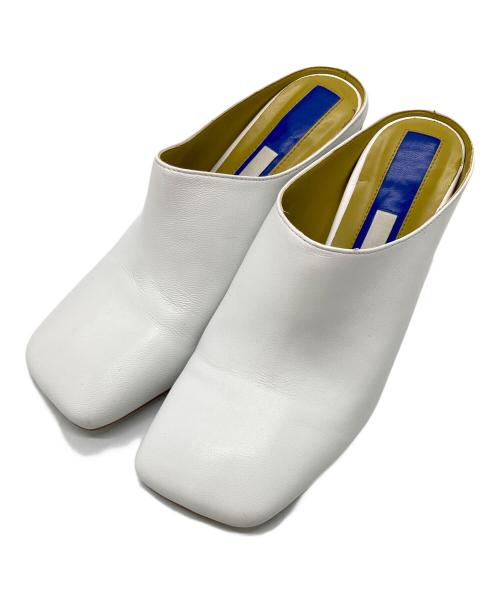 UN3D.（アンスリード）UN3D. (アンスリード) ミュール ホワイト サイズ:37の古着・服飾アイテム