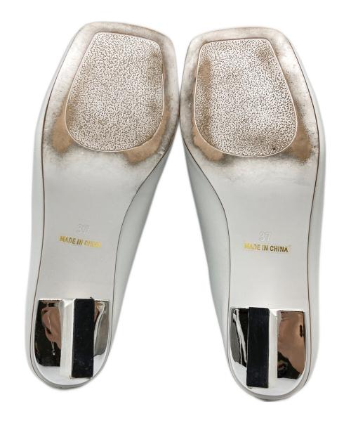 UN3D.（アンスリード）UN3D. (アンスリード) ミュール ホワイト サイズ:37の古着・服飾アイテム