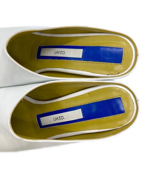 UN3D.（アンスリード）UN3D. (アンスリード) ミュール ホワイト サイズ:37の古着・服飾アイテム