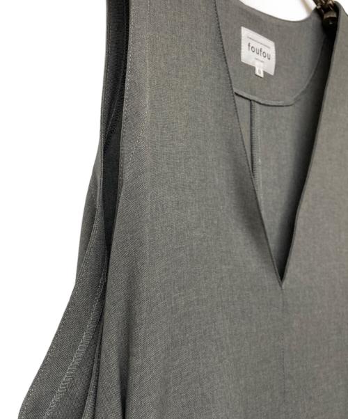 foufou（フーフー ザドレス）foufou (フーフー) v neck jumper skirt グレーの古着・服飾アイテム