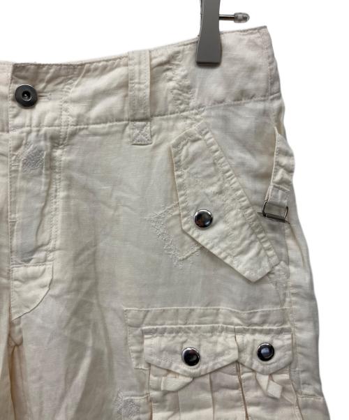 RALPH LAUREN（ラルフローレン）RALPH LAUREN (ラルフローレン) 藍染 リペア加工 カーゴ ショーツ アイボリー サイズ:9の古着・服飾アイテム
