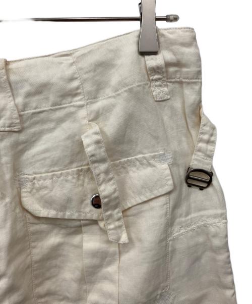 RALPH LAUREN（ラルフローレン）RALPH LAUREN (ラルフローレン) 藍染 リペア加工 カーゴ ショーツ アイボリー サイズ:9の古着・服飾アイテム