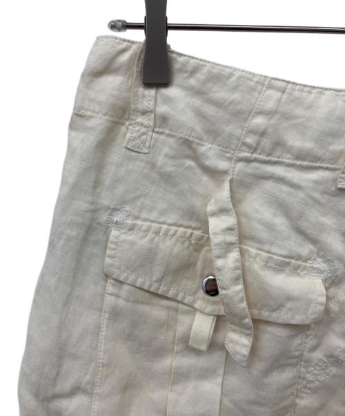 RALPH LAUREN（ラルフローレン）RALPH LAUREN (ラルフローレン) 藍染 リペア加工 カーゴ ショーツ アイボリー サイズ:9の古着・服飾アイテム