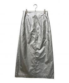 LAATO（ラート）の古着「shiny pencil skirt」｜シルバー