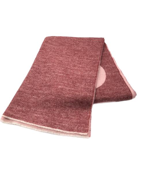 Acne studios（アクネ ストゥディオス）Acne studios (アクネ ストゥディオス) リバーシブルロゴマフラー ピンクの古着・服飾アイテム