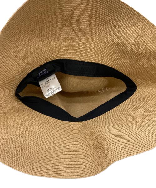 Athena NEW YORK（アシーナニューヨーク）Athena New York (アシーナニューヨーク) ストローハット ベージュ×ブラックの古着・服飾アイテム