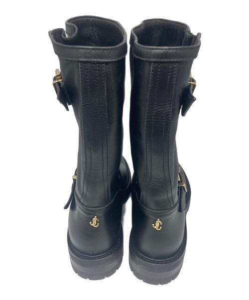 JIMMY CHOO（ジミーチュウ）JIMMY CHOO (ジミーチュウ) エンジニアブーツ ブラック サイズ:37.5の古着・服飾アイテム
