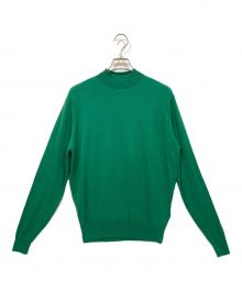 JOHN SMEDLEY（ジョンスメドレー）の古着「モックネックウールニット」｜グリーン