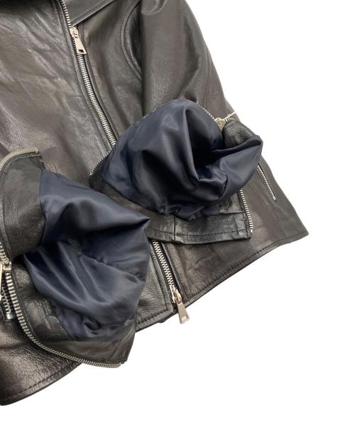 MUSHER（マーシャー）MUSHER (マーシャー) ダブルライダースジャケット ブラック サイズ:Sの古着・服飾アイテム