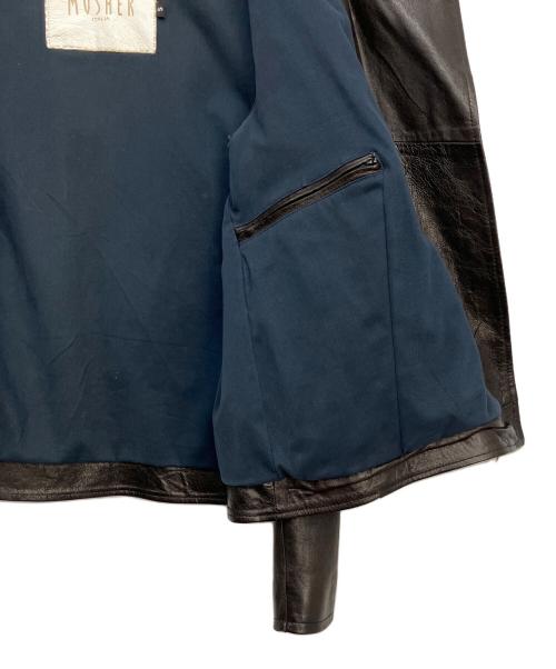 MUSHER（マーシャー）MUSHER (マーシャー) ダブルライダースジャケット ブラック サイズ:Sの古着・服飾アイテム