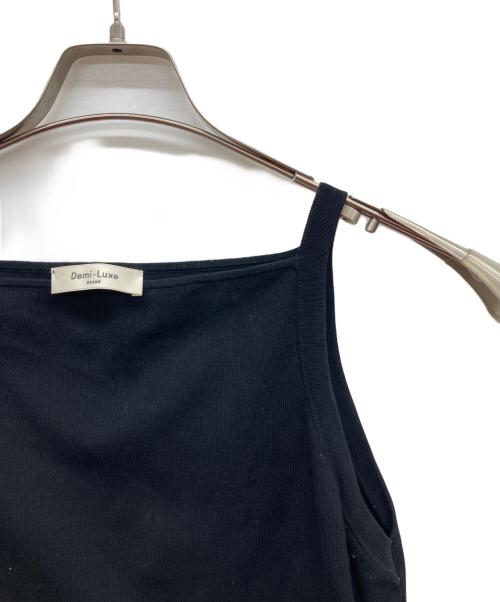 Demi-Luxe Beams（デミルクス ビームス）Demi-Luxe BEAMS (デミルクス ビームス) ヘルシー ニットキャミソール .M ブラック サイズ:Fの古着・服飾アイテム