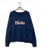 MADISON BLUEマディソンブルー）の古着「HELLO SWEAT L/S URAKE DYED」｜ネイビー