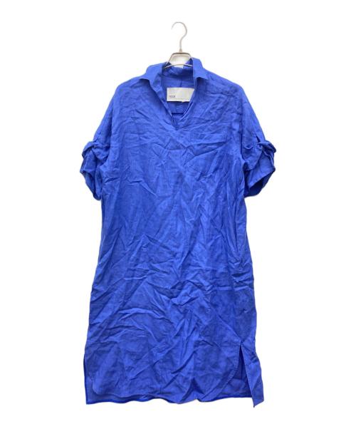 ticca（ティッカ）TICCA (ティッカ) リネンシャツワンピース ブルー サイズ:Fの古着・服飾アイテム
