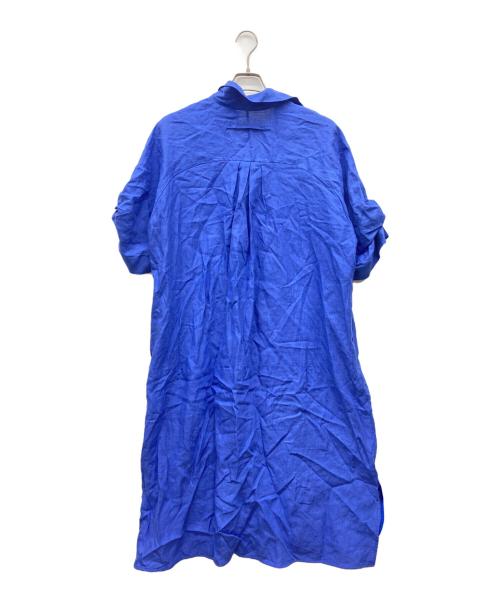 ticca（ティッカ）TICCA (ティッカ) リネンシャツワンピース ブルー サイズ:Fの古着・服飾アイテム