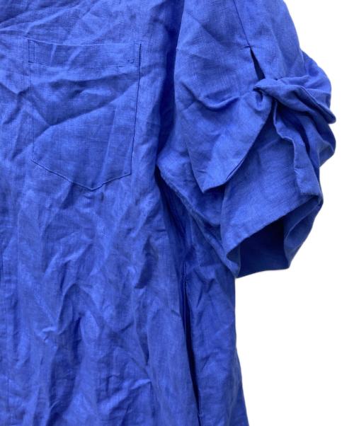 ticca（ティッカ）TICCA (ティッカ) リネンシャツワンピース ブルー サイズ:Fの古着・服飾アイテム