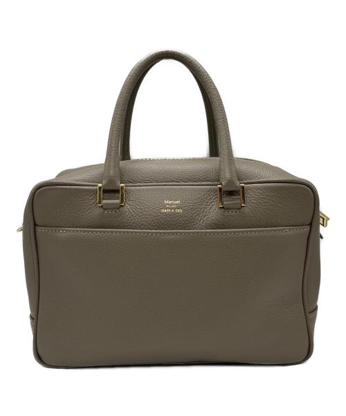 Manuel MILANO（マニュエルミラノ）Manuel MILANO (マニュエルミラノ) 2WAYレザーショルダーバッグ ベージュの古着・服飾アイテム
