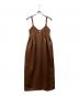 la belle etude（ラベルエチュード）の古着「ボリュームタックコクーンワンピース」｜ブラウン