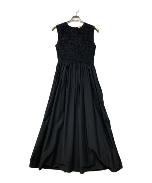 UNITED ARROWS（ユナイテッドアローズ）UNITED ARROWS (ユナイテッドアローズ) シャーリング ノースリーブ ワンピース ブラック サイズ:38 未使用品の古着・服飾アイテム