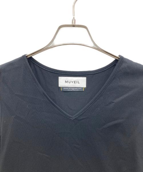 MUVEIL（ミュベール）MUVEIL (ミュベール) チェックチュールコンビワンピース ブラック サイズ:38の古着・服飾アイテム