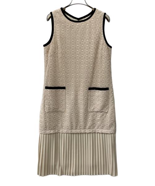 GRACE CLASS（グレースクラス）GRACE CLASS (グレースクラス) プリーツ切替ケミカルドレス ベージュ サイズ:38　の古着・服飾アイテム