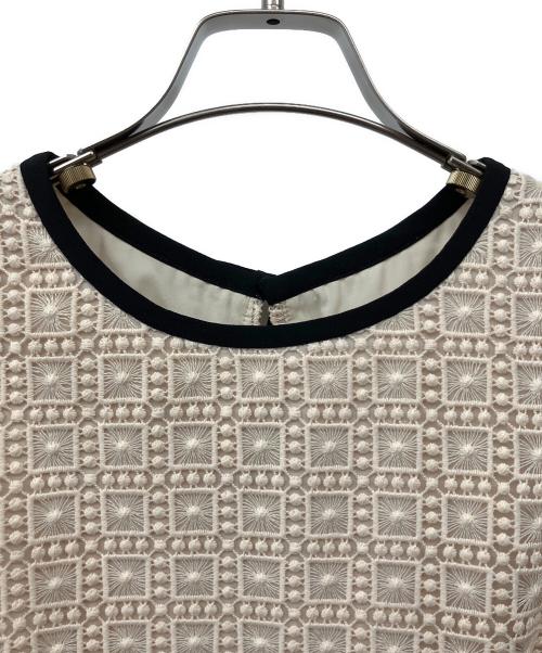 GRACE CLASS（グレースクラス）GRACE CLASS (グレースクラス) プリーツ切替ケミカルドレス ベージュ サイズ:38　の古着・服飾アイテム