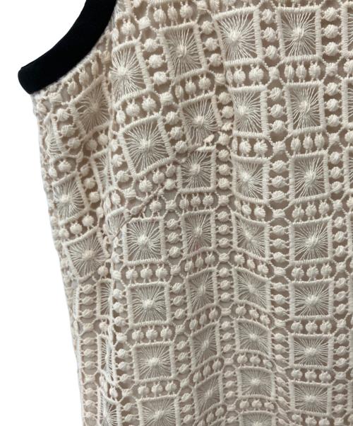 GRACE CLASS（グレースクラス）GRACE CLASS (グレースクラス) プリーツ切替ケミカルドレス ベージュ サイズ:38　の古着・服飾アイテム