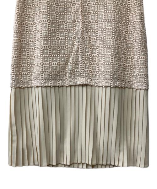 GRACE CLASS（グレースクラス）GRACE CLASS (グレースクラス) プリーツ切替ケミカルドレス ベージュ サイズ:38　の古着・服飾アイテム