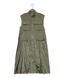 GRACE CLASS（グレースクラス）の古着「ミリタリーロングジレ」｜オリーブ