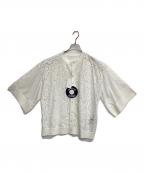 UNITED ARROWS×boussoleユナイテッドアローズ×ブソル）の古着「レースコンビカーディガン」｜ホワイト