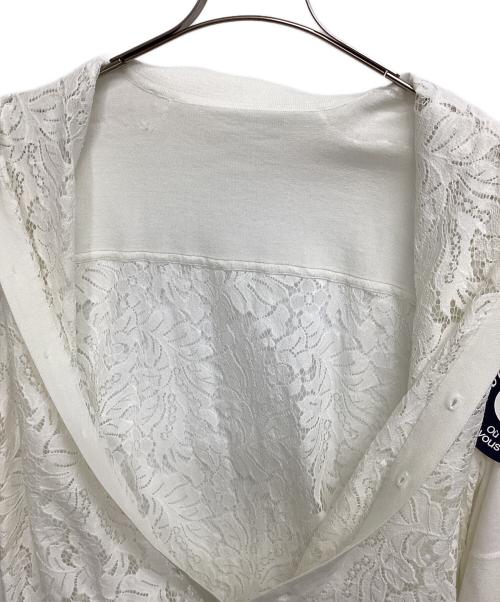 UNITED ARROWS（ユナイテッドアローズ）UNITED ARROWS (ユナイテッドアローズ) boussole (ブソル) レースコンビカーディガン ホワイト サイズ:1 未使用品の古着・服飾アイテム