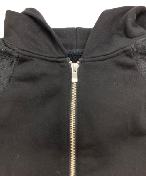 GRACE CONTINENTAL（（グレースコンチネンタル）GRACE CONTINENTAL (（グレースコンチネンタル) カットワークパフ袖パーカー ブラック サイズ:36の古着・服飾アイテム