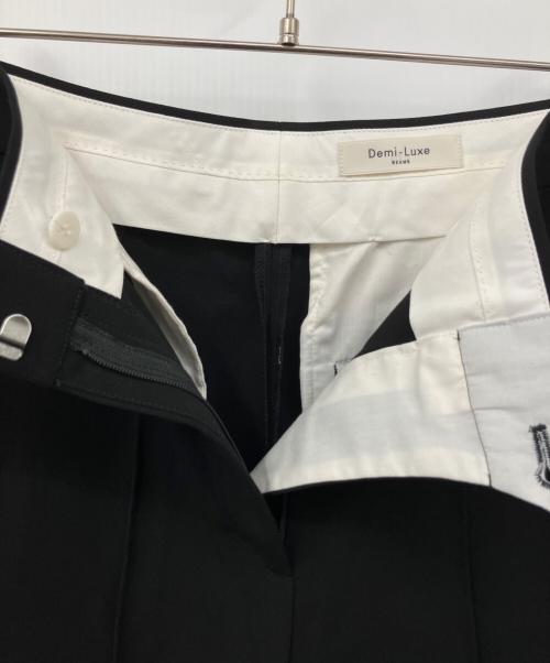 Demi-Luxe Beams（デミルクス ビームス）Demi-Luxe BEAMS (デミルクス ビームス) ダブルクロス ベーシックパンツ ブラック サイズ:38の古着・服飾アイテム