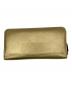 J&M DAVIDSON (ジェイ＆エム デヴィッドソン) ELONGATED ZIP WALLET ゴールド：13000円