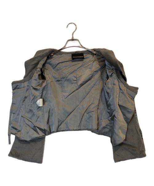 EMPORIO ARMANI（エンポリオ アルマーニ）EMPORIO ARMANI (エンポリオアルマーニ) ファージャケット グレー サイズ:38の古着・服飾アイテム