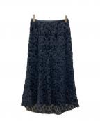 DRESSLAVEドレスレイブ）の古着「ジャガードフレアスカート」｜ブラック